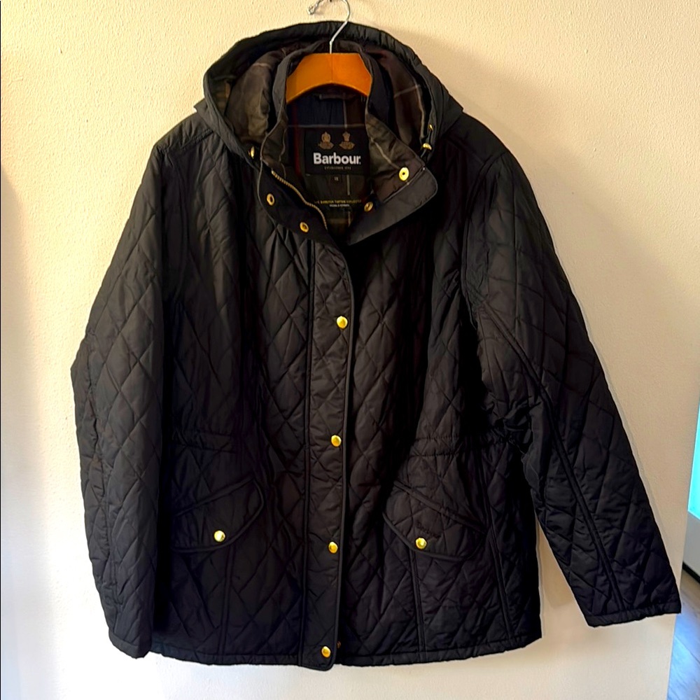 Barbour Black Quilted Jacket 1X
